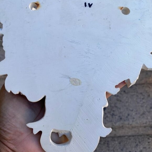 Vintage Poinsettia Lady Face Wall Sconce - Picture 3 of 3